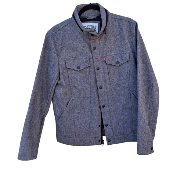 Levi's Strauss & Company, Grey Zip Snap  Trucker Utility Jacket, Men Size Small - Picture 2 of 16